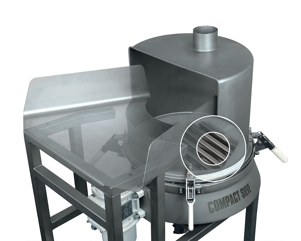 Vibro sieve for checking screening bagged ingredients